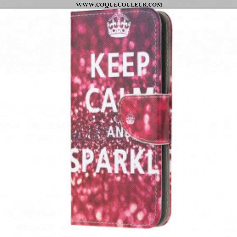 Housse Moto G50 Keep Calm and Sparkle