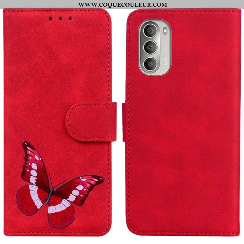 Housse Moto G51 5G Skin-Touch Papillon