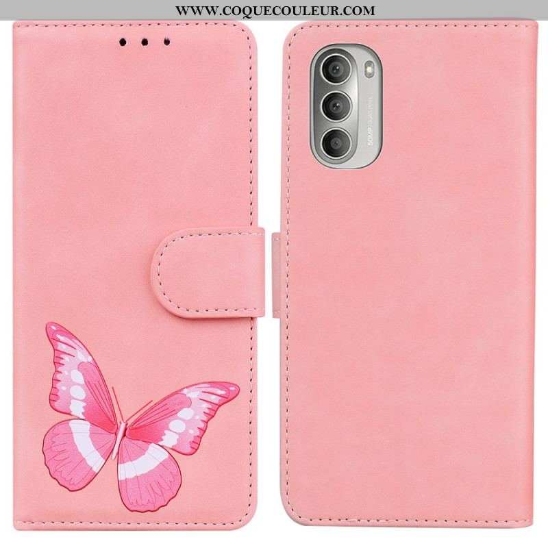 Housse Moto G51 5G Skin-Touch Papillon