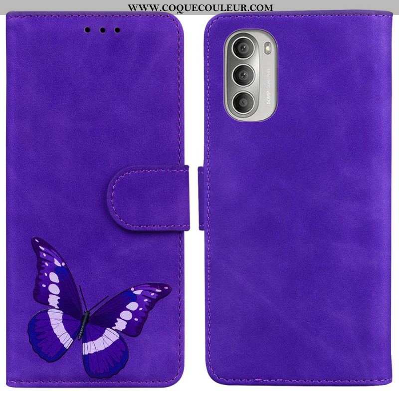 Housse Moto G51 5G Skin-Touch Papillon