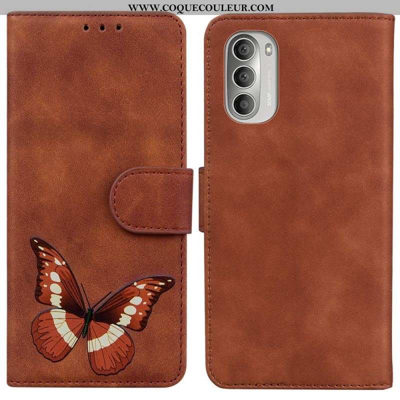 Housse Moto G51 5G Skin-Touch Papillon