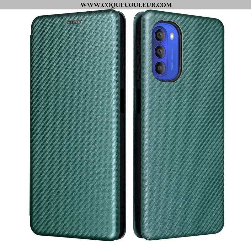 Flip Cover Moto G51 5G Silicone Carbone Coloré