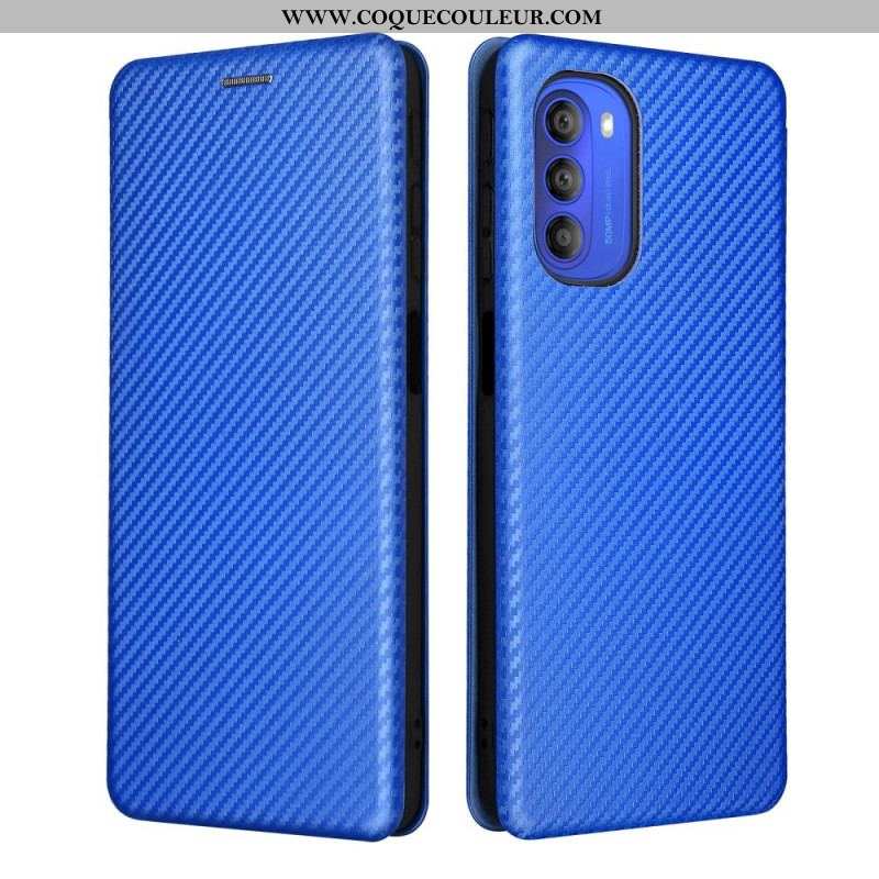 Flip Cover Moto G51 5G Silicone Carbone Coloré