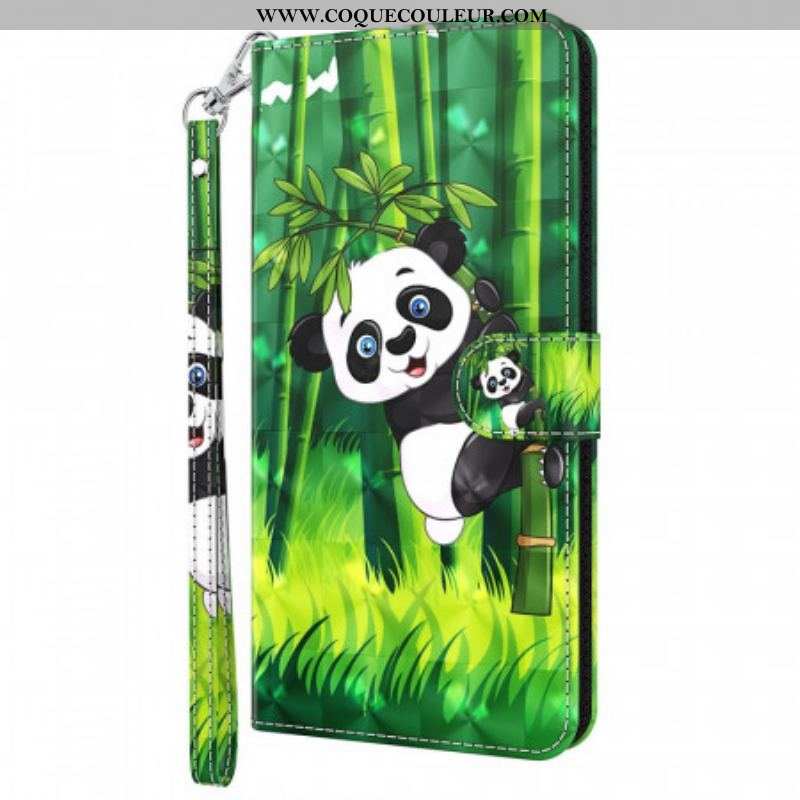 Housse Moto G51 5G Panda et Bambou