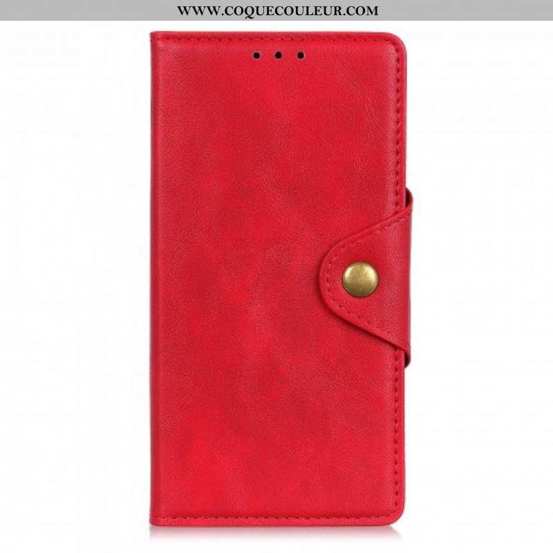 Housse Motorola G60s Simili Cuir Bouton