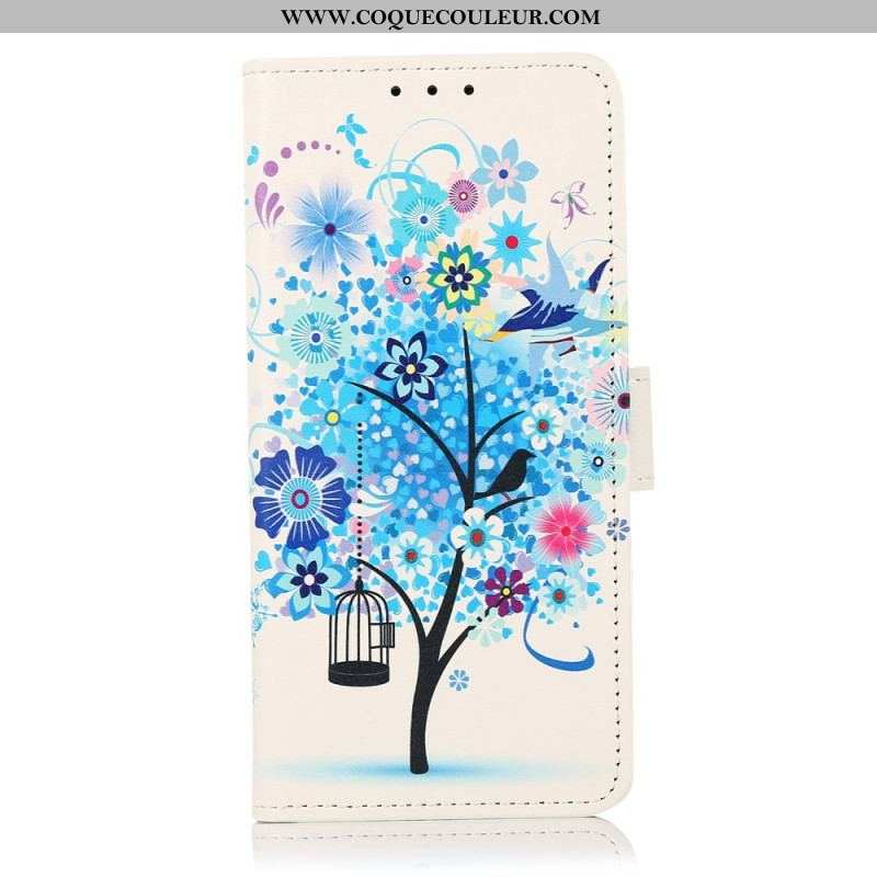 Housse Moto G71 5G Arbre Fleuri