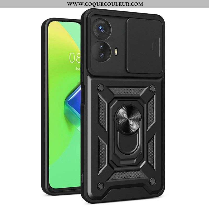 Coque Moto G73 5G Anneau-Support et Protège Lentilles