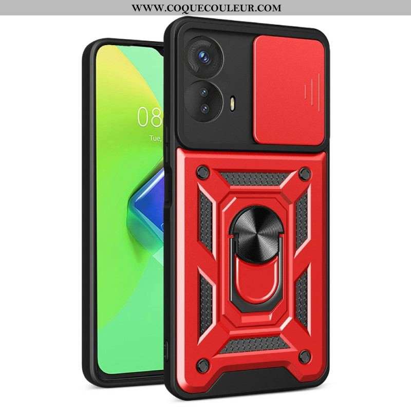 Coque Moto G73 5G Anneau-Support et Protège Lentilles