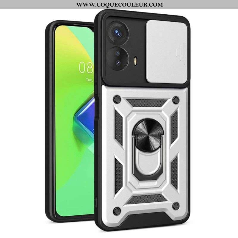 Coque Moto G73 5G Anneau-Support et Protège Lentilles