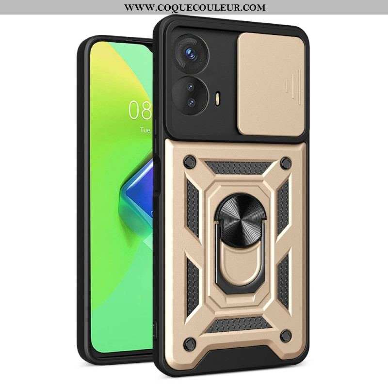 Coque Moto G73 5G Anneau-Support et Protège Lentilles