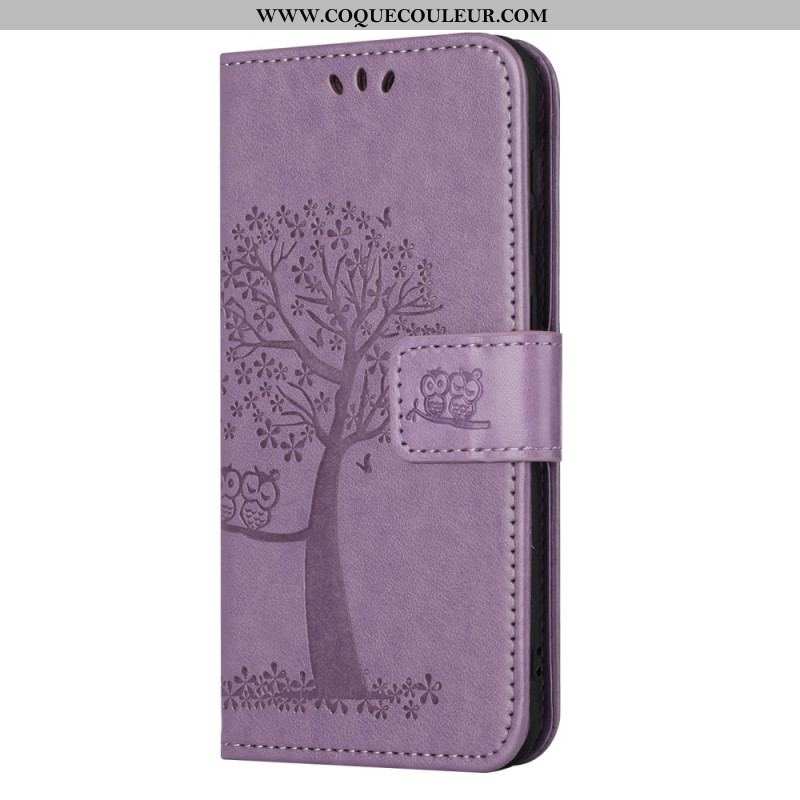 Housse Moto G73 5G Arbre aux Hiboux