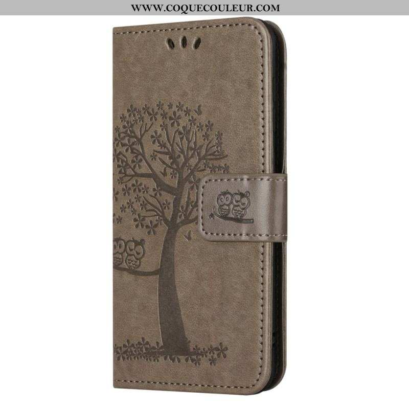 Housse Moto G73 5G Arbre aux Hiboux