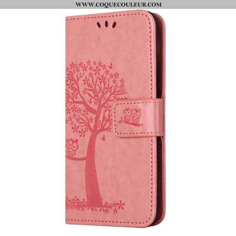 Housse Moto G73 5G Arbre aux Hiboux