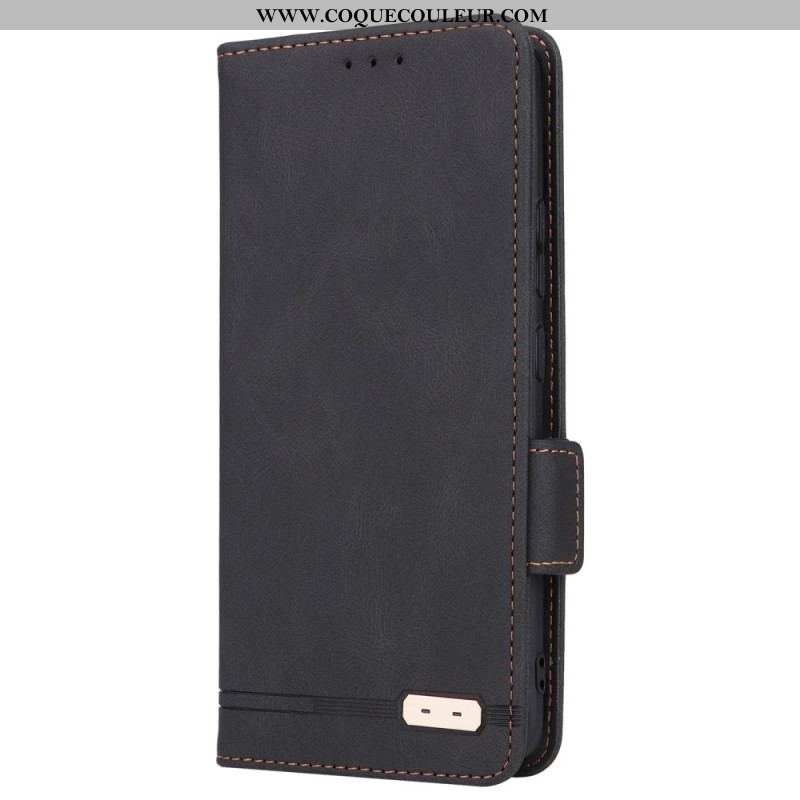 Flip Cover Moto G73 5G Texture Cuir