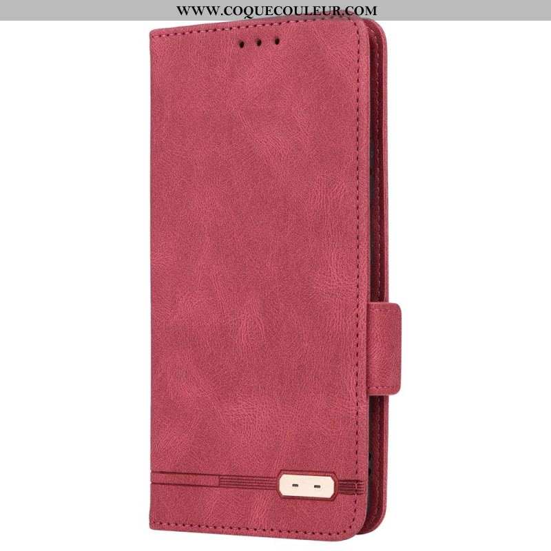Flip Cover Moto G73 5G Texture Cuir