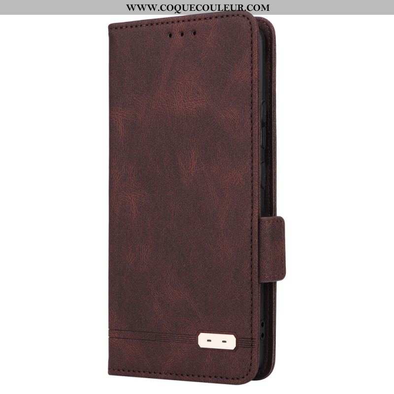 Flip Cover Moto G73 5G Texture Cuir