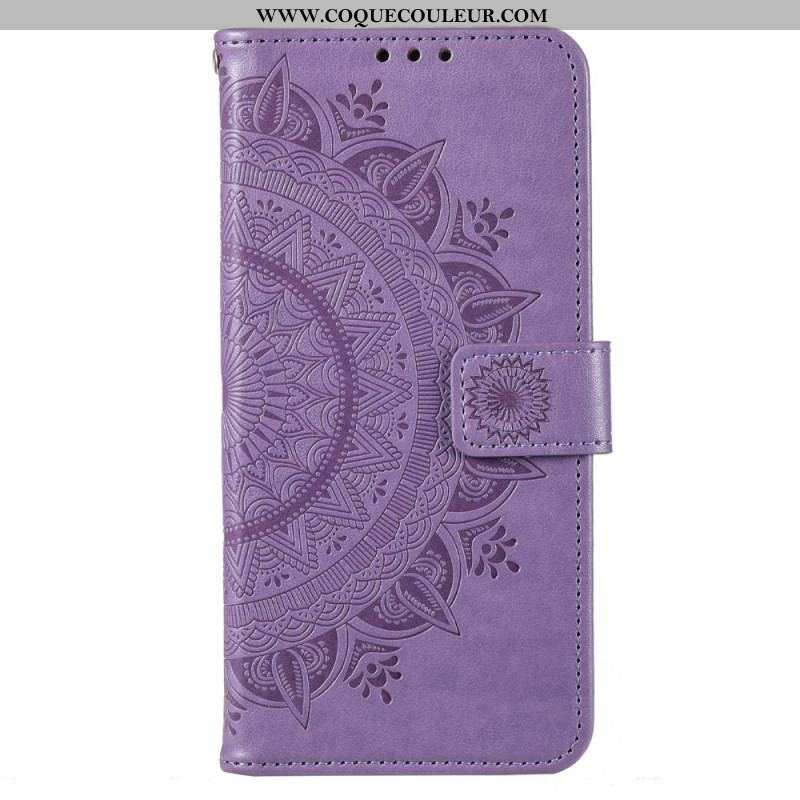 Housse Moto G73 5G Mandala Soleil