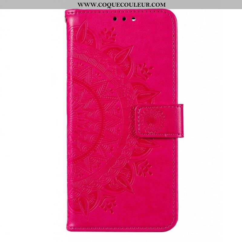 Housse Moto G73 5G Mandala Soleil