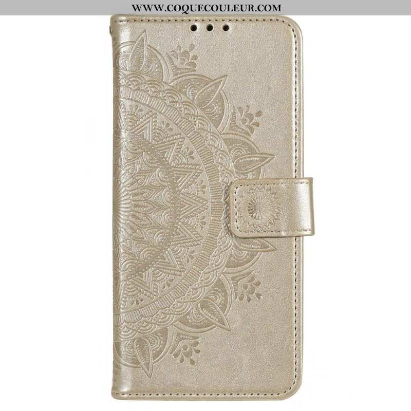 Housse Moto G73 5G Mandala Soleil