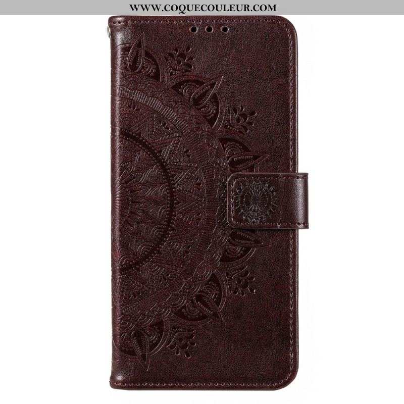 Housse Moto G73 5G Mandala Soleil