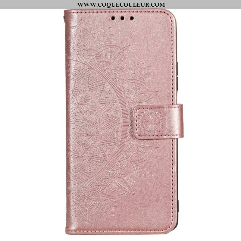 Housse Moto G73 5G Mandala Soleil