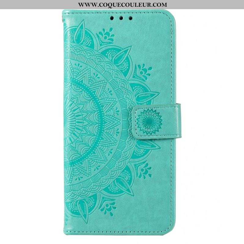 Housse Moto G73 5G Mandala Soleil