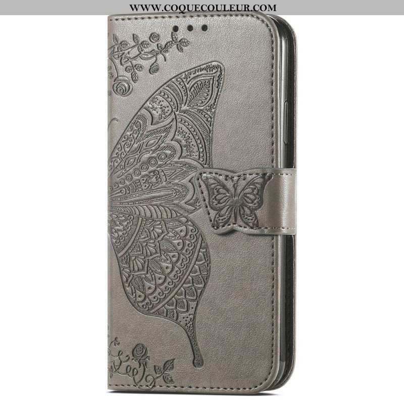 Housse Moto G73 5G Papillon Baroque