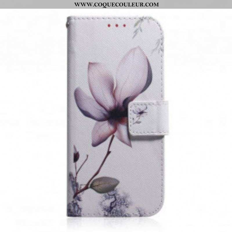 Housse Motorola Edge 20 Lite Fleur Vieux Rose