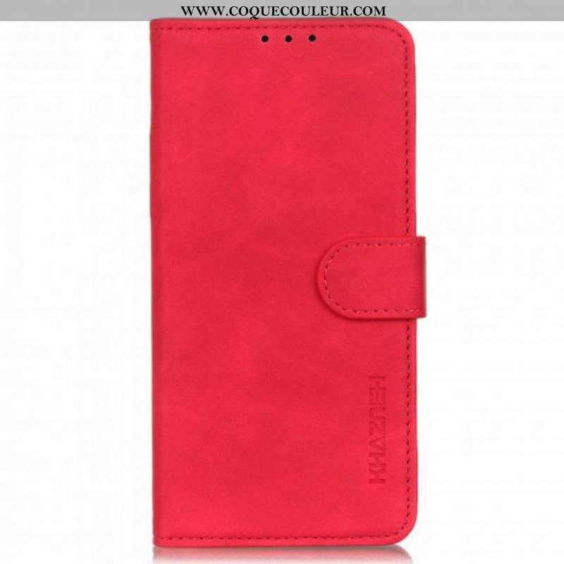 Housse Motorola Edge 20 Lite Effet Cuir Vintage KHAZNEH