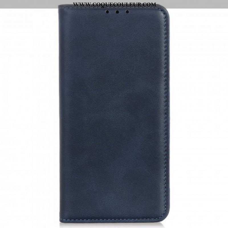 Flip Cover Motorola Edge 20 Lite Cuir Fendu Design