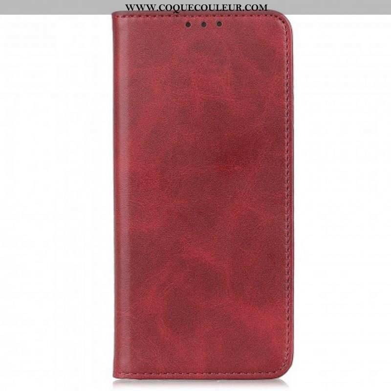 Flip Cover Motorola Edge 20 Lite Cuir Fendu Design