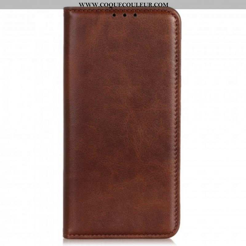 Flip Cover Motorola Edge 20 Lite Cuir Fendu Design