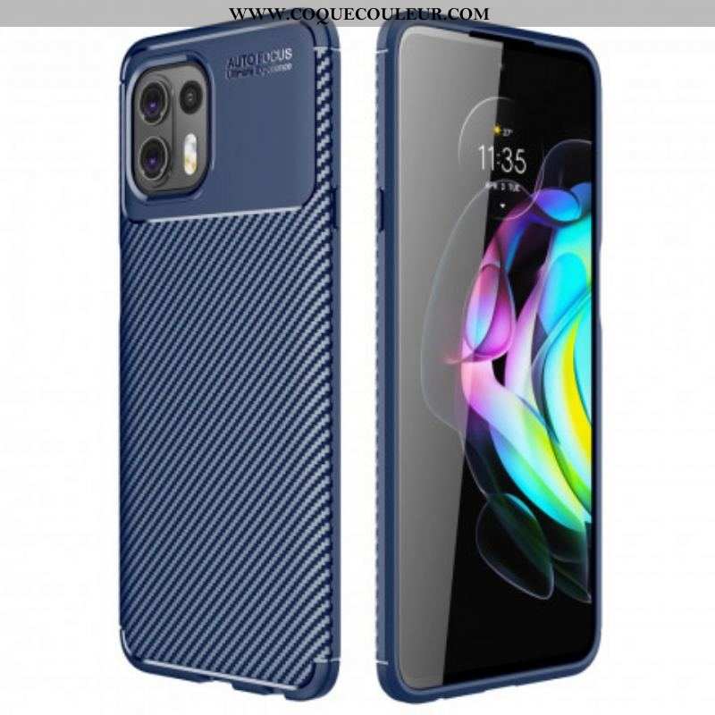 Coque Motorola Edge 20 Lite Flexible Texture Fibre Carbone