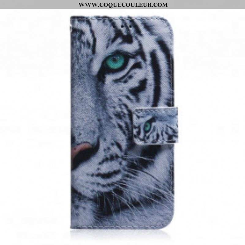 Housse Motorola Edge 20 Lite Face de Tigre