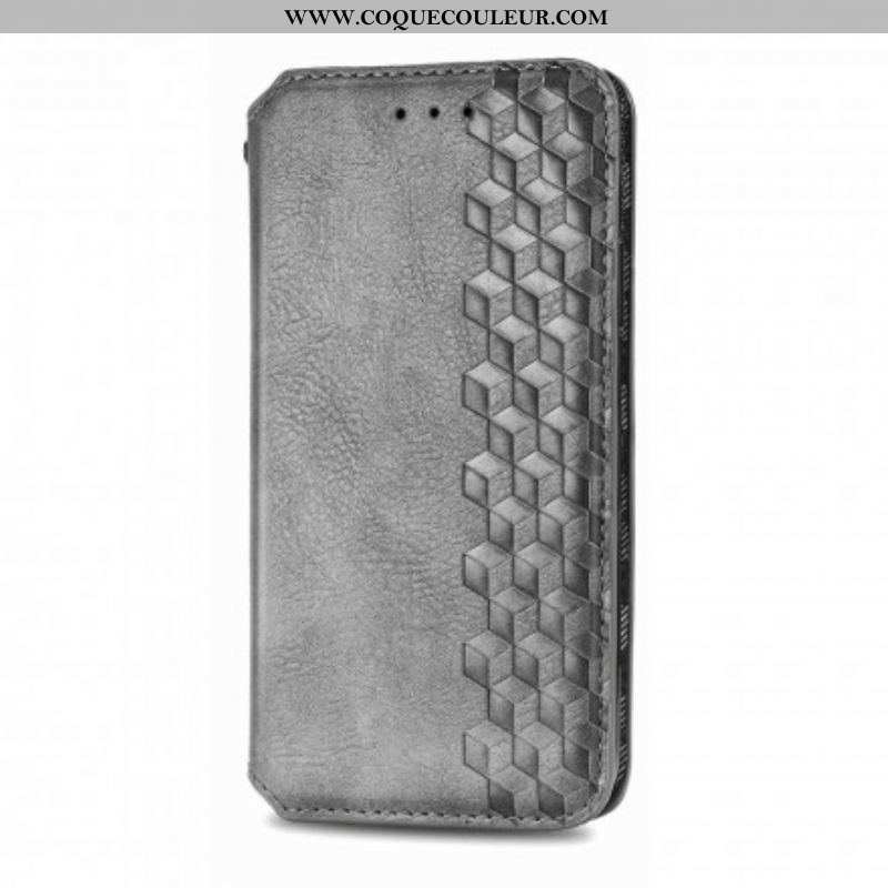 Flip Cover Motorola Edge 20 Lite Simili Cuir Texture Diamant