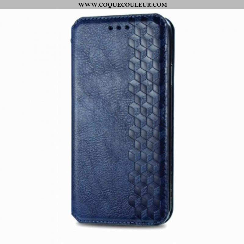 Flip Cover Motorola Edge 20 Lite Simili Cuir Texture Diamant