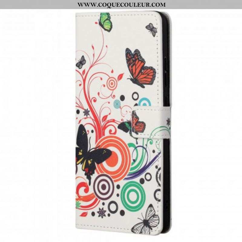 Housse Motorola Edge 20 Papillons et Fleurs