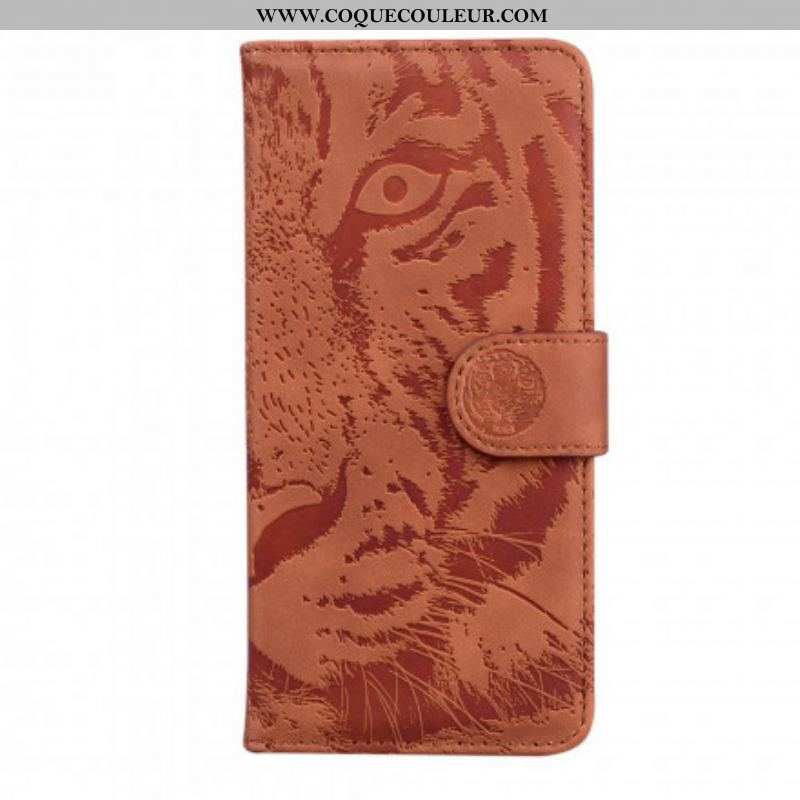 Housse Motorola Edge 20 Empreinte Face de Tigre