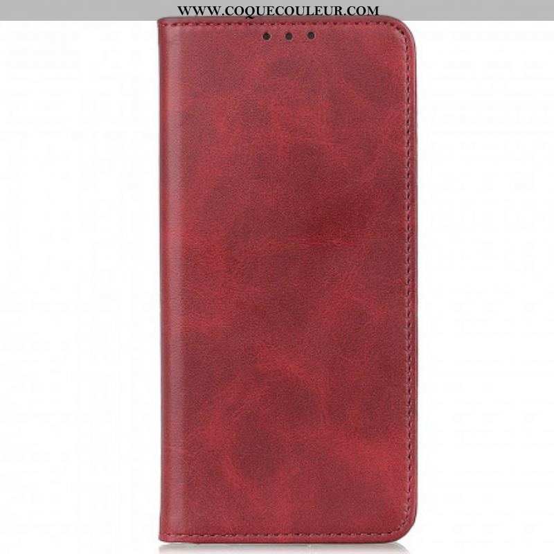 Flip Cover Motorola Edge 20 Pro Cuir Fendu Design