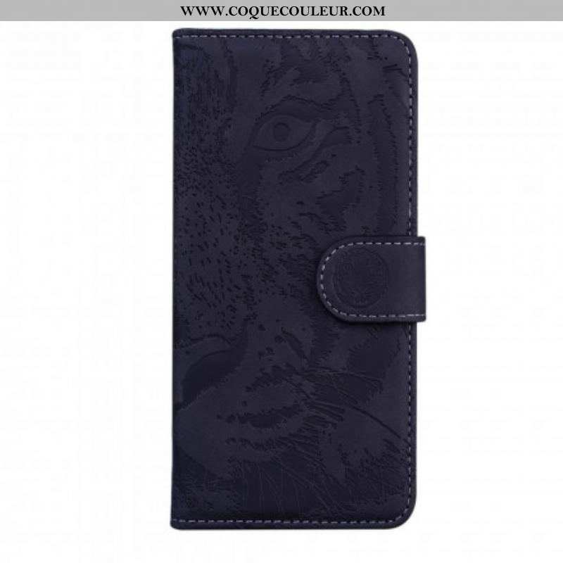 Housse Motorola Edge 20 Pro Empreinte Face de Tigre