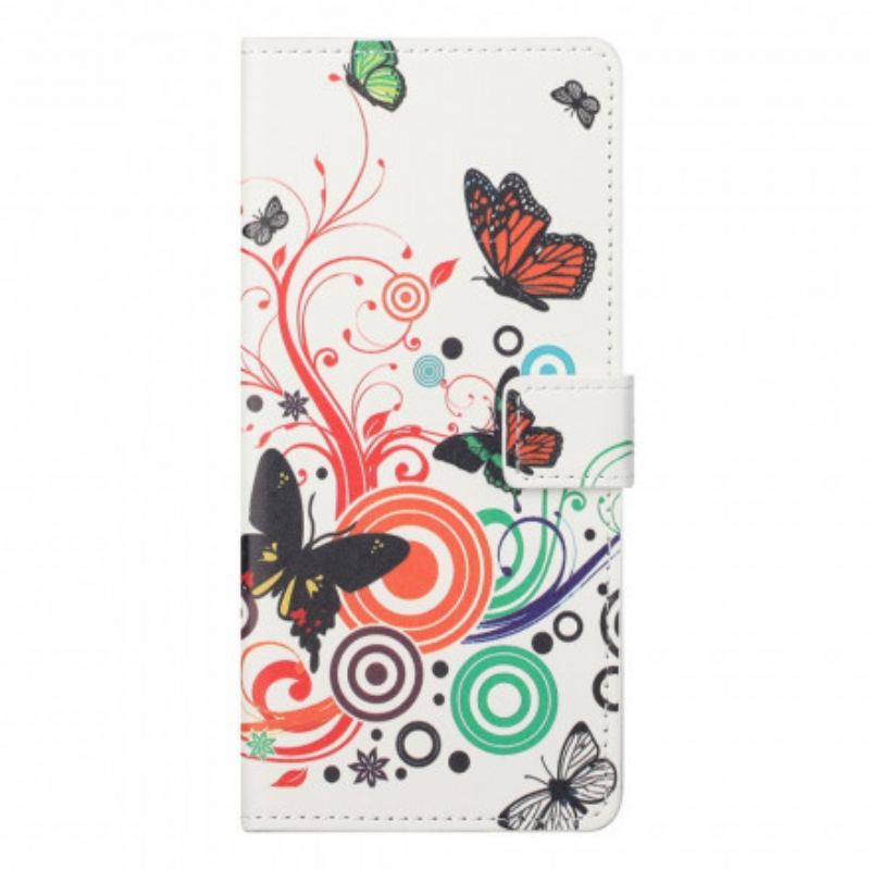 Housse Motorola Edge 20 Pro Papillons et Fleurs