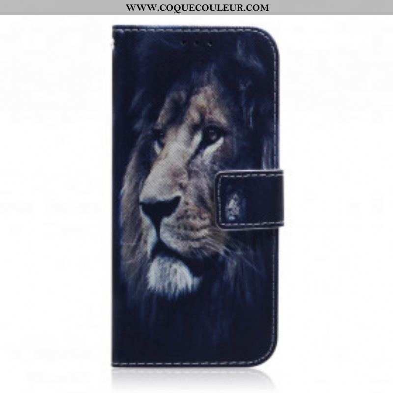 Housse Motorola Edge 20 Pro Dreaming Lion