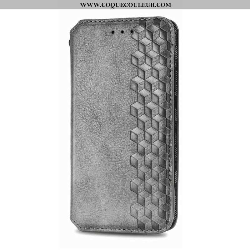 Flip Cover Motorola Edge 20 Pro Effet Cuir Texture Diamant