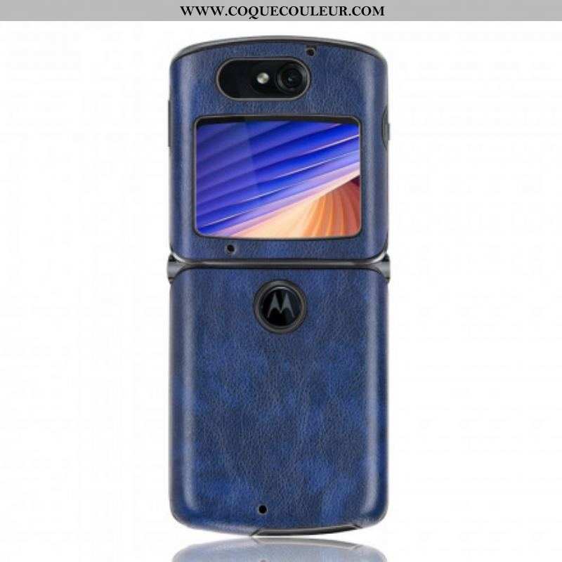 Coque Motorola Razr 5G Simili Cuir Litchi