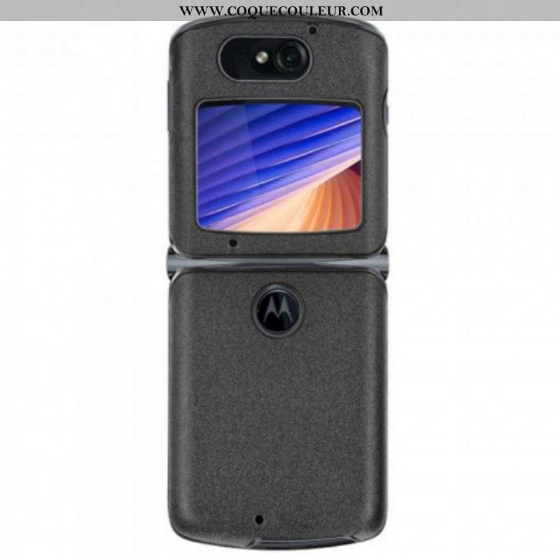 Coque Motorola Razr 5G Simili Cuir Sablé