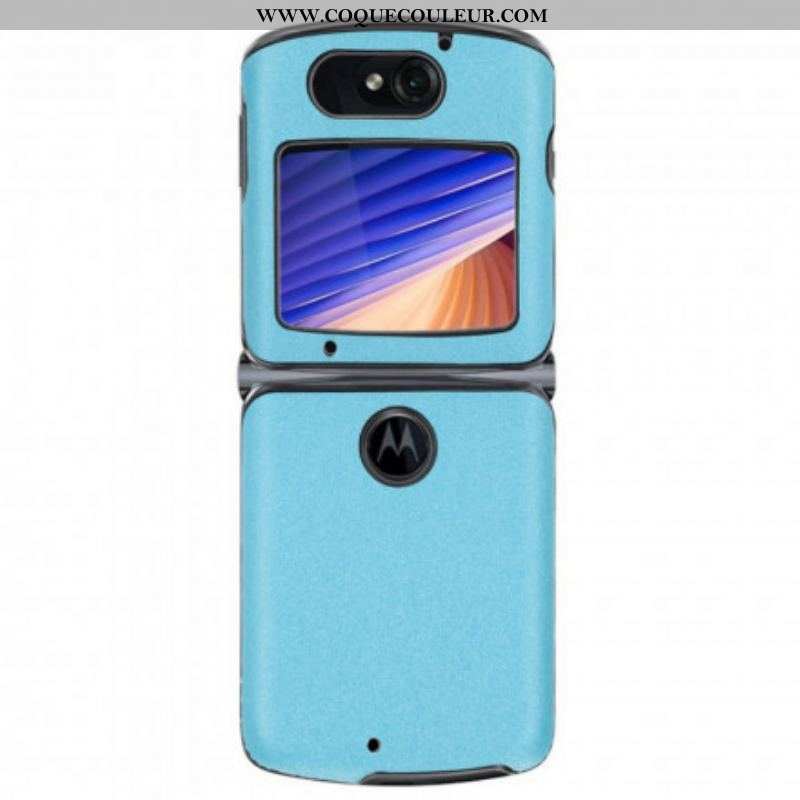 Coque Motorola Razr 5G Simili Cuir Sablé