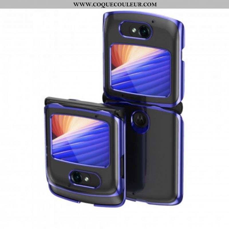 Coque Motorola Razr 5G Rebords Style Métal