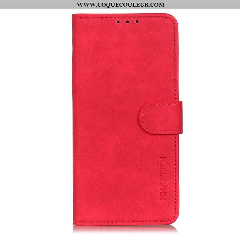 Housse OnePlus 10 Pro 5G Matte Effet Cuir Vintage KHAZNEH