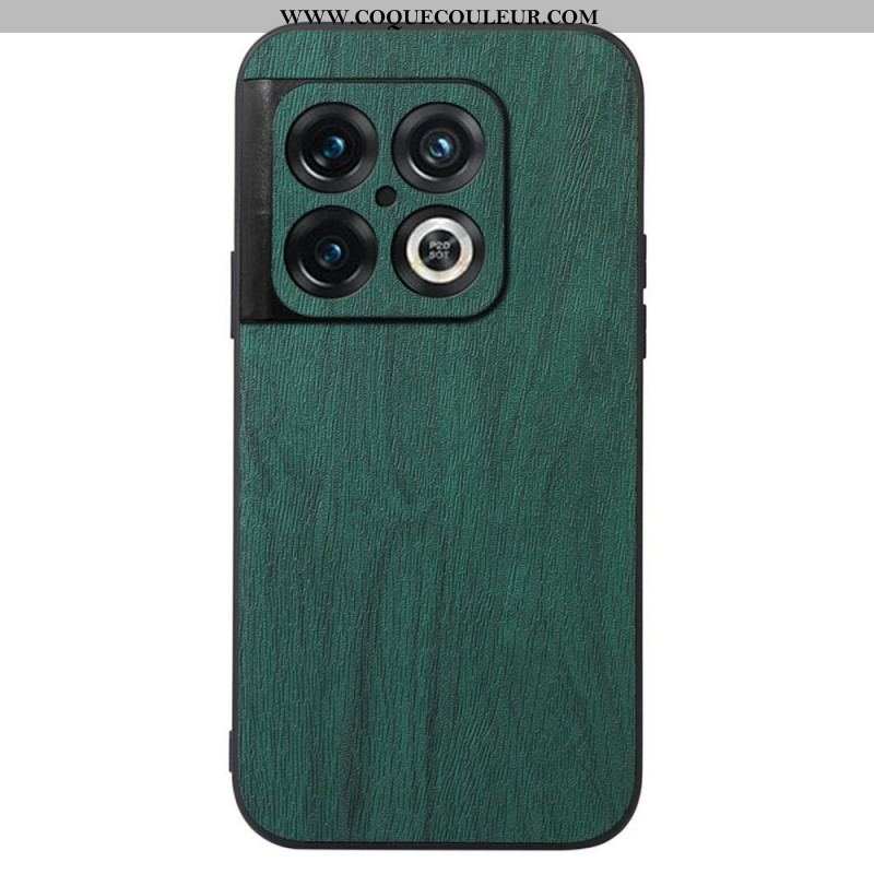 Coque OnePlus 10 Pro 5G Simili Cuir Texture Bois