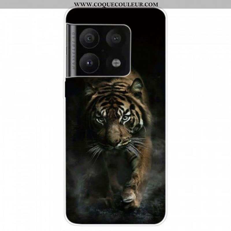 Coque OnePlus 10 Pro 5G Flexible Tigre Dans Brume